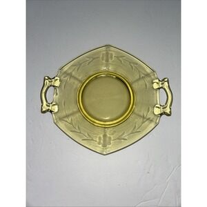 Corn Flower Vaseline Glass Lemon‎ Tray